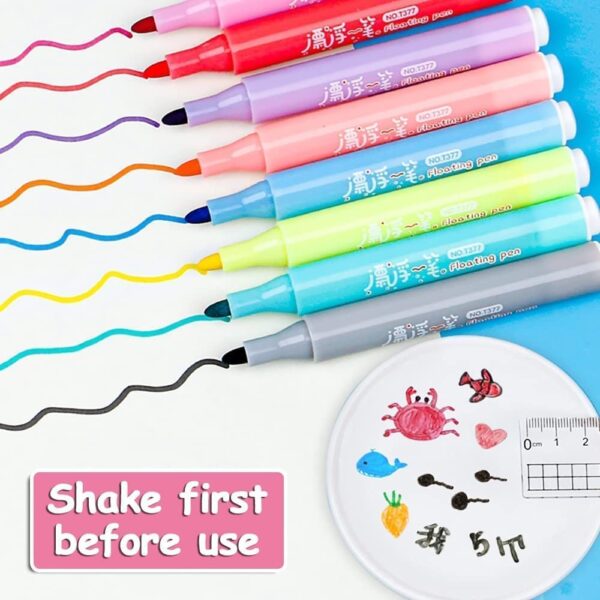 8 pieces Floating Pen For Art&amp;Craft - Magical Water Painting Pen Easy-To-Wipe
