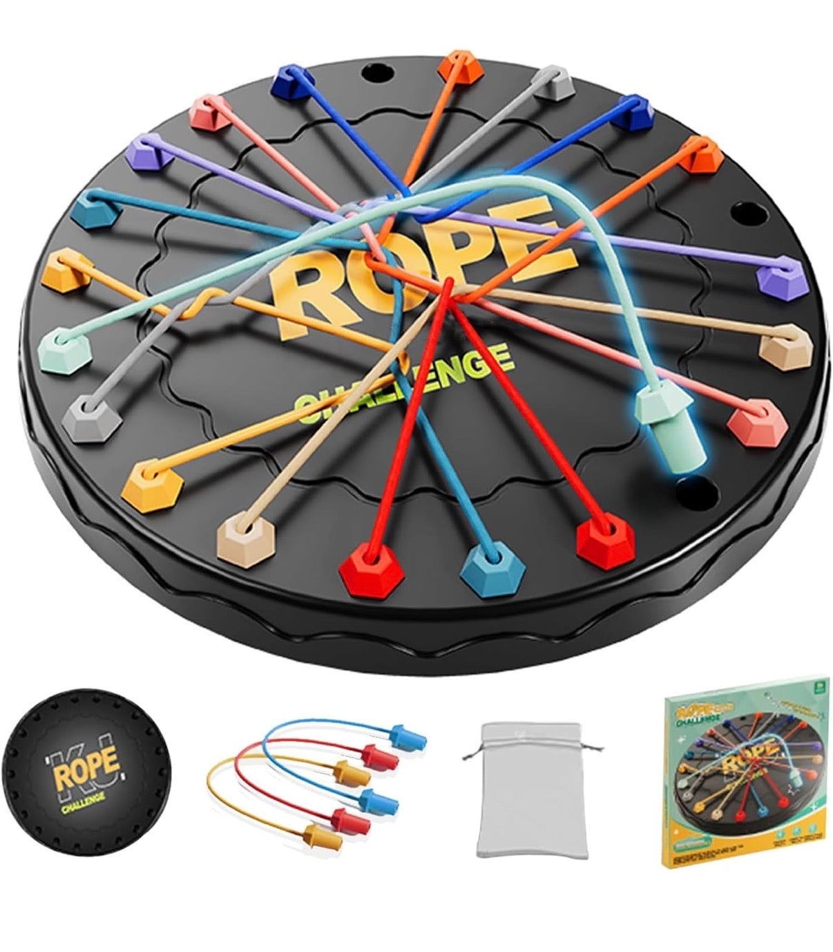 Twisted Rope Puzzle Game, Brainy Knots Rope Untangling Board Game