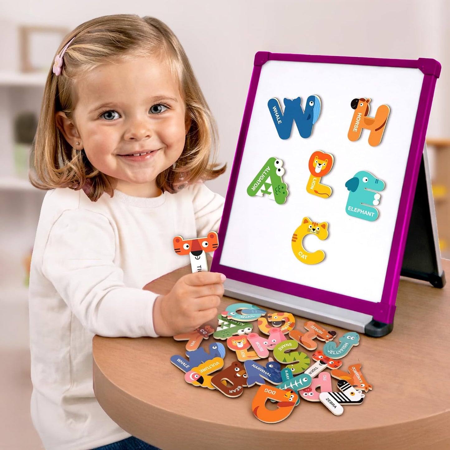 ABC Magnetic Letters Set Animal Theme Alphabet Magnets