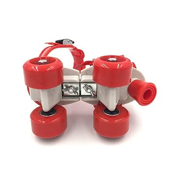 Red - Adjustable Inline Roller Skates for Kids Girls Age 4–12 (Size 5–12 UK)