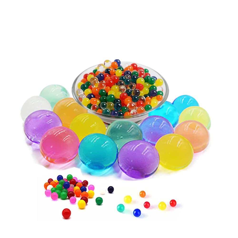 Crystal Round Jumbo Jelly Water Balls, Monster Rubber Jelly Beads Growing Orbezz Age 10+ Water Growing Balls Pack of 30 pieces