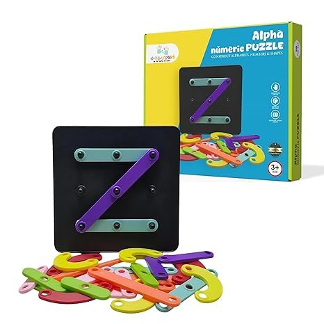 Alpha Numeric Puzzle Board for Kids 28 Pieces