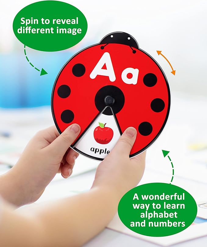 Alphabet Number Spinner - AlphaNumeric Spinner Educational Flashcard