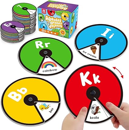 Alphabet Number Spinner - AlphaNumeric Spinner Educational Flashcard