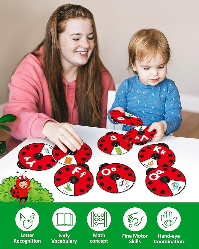 Alphabet Number Spinner - AlphaNumeric Spinner Educational Flashcard