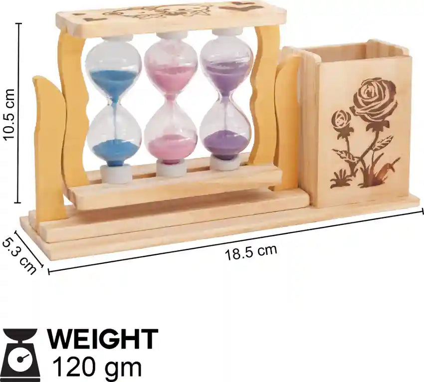 Ancient 3 Clock Pen stand - Pack of 1