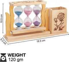 Ancient 3 Clock Pen stand - Pack of 1