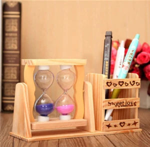 Ancient Double Clock Pen stand - Pack of 1