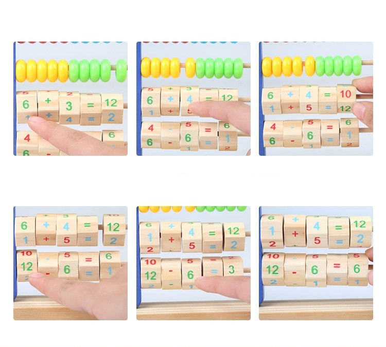Animal Abacus Clock Frame