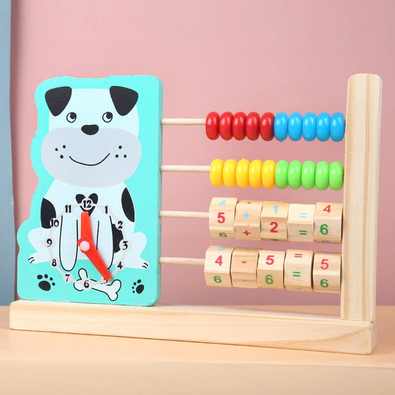 Animal Abacus Clock Frame