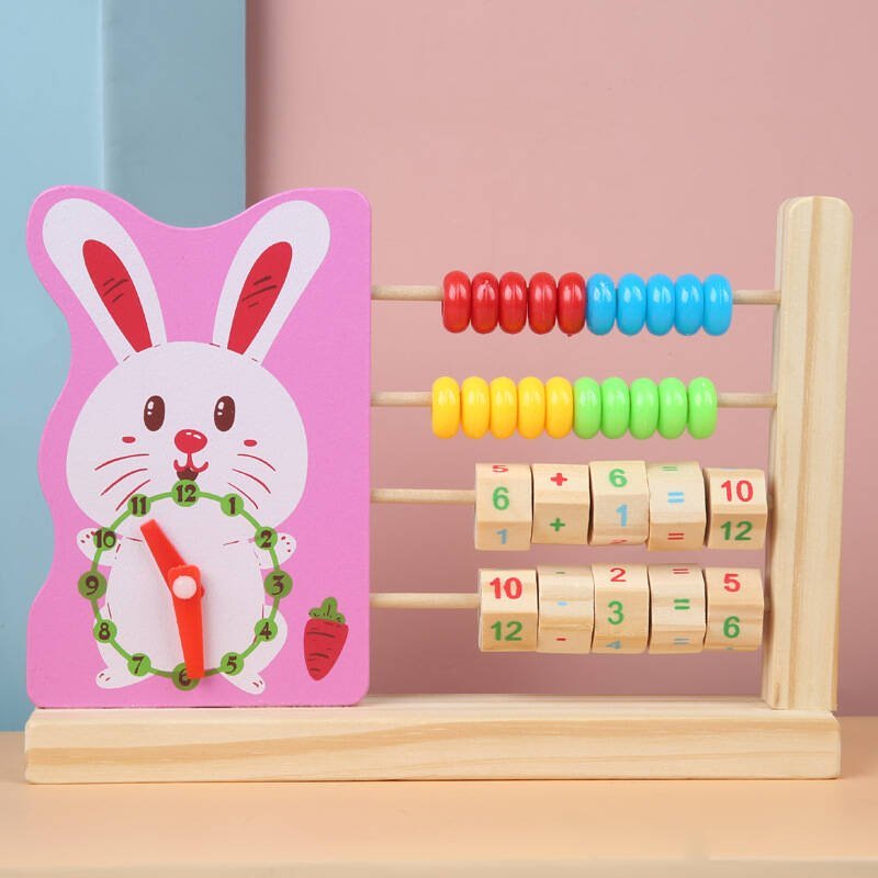Animal Abacus Clock Frame