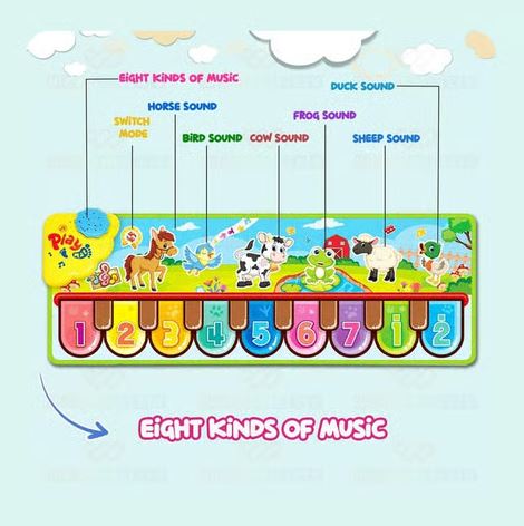 Animal Piano Music Play Mat (Multicolour)