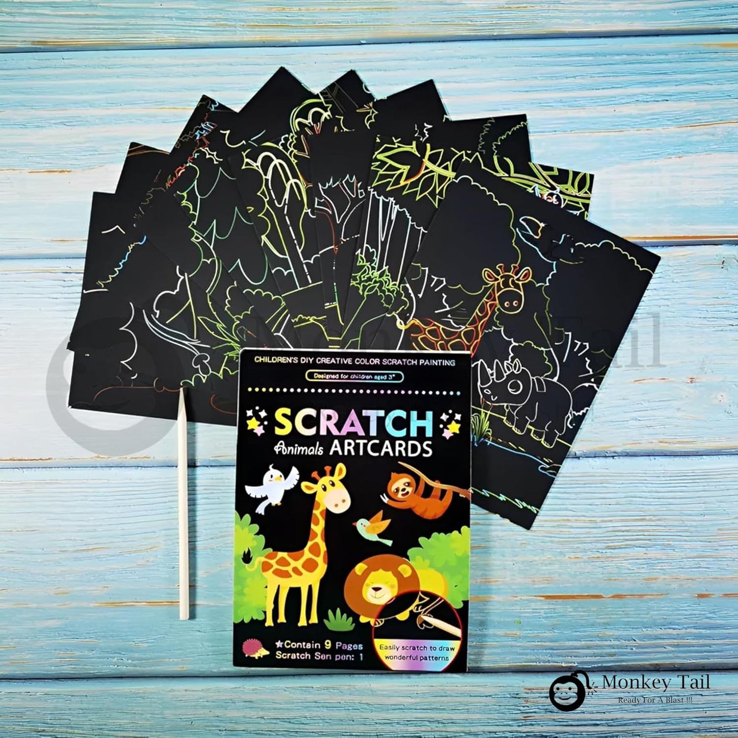 DIY Magic Dual Scratch Paper Art Colouring Book- 1 Book