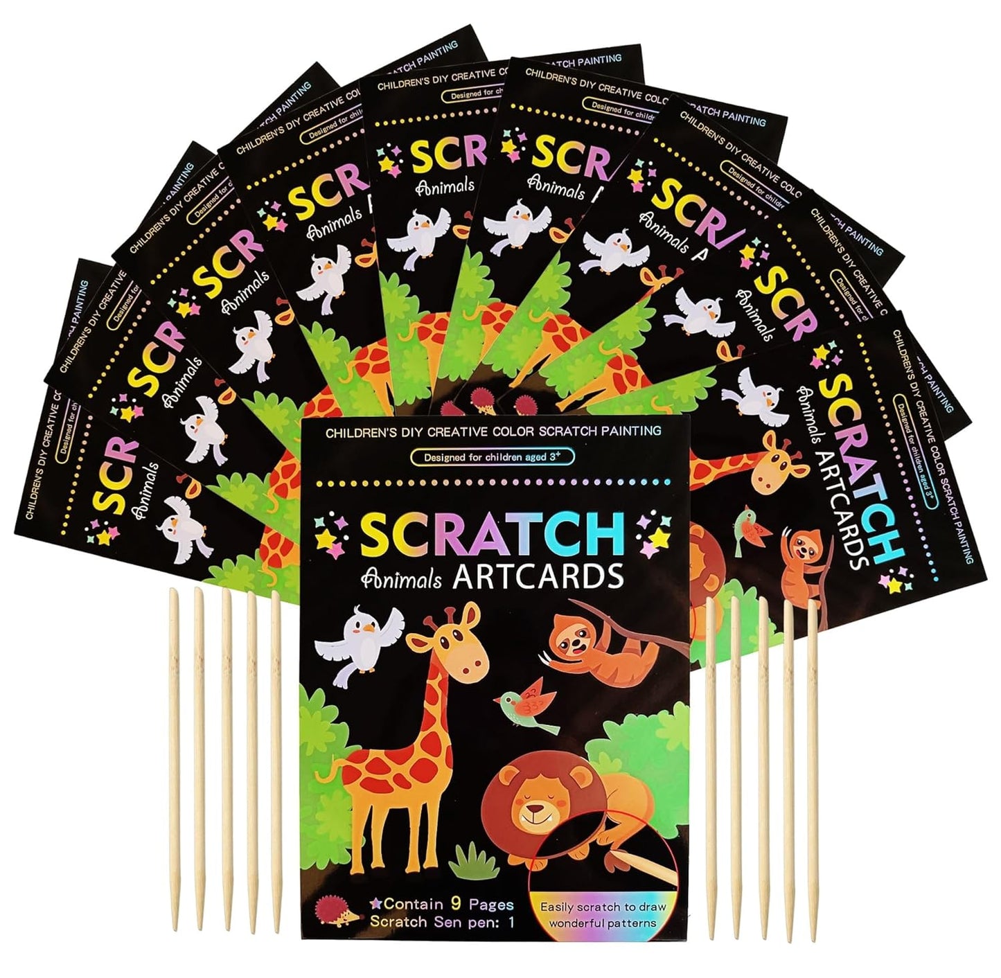DIY Magic Dual Scratch Paper Art Colouring Book- 1 Book