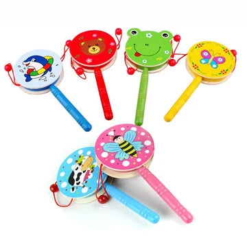 Any 5 Wooden Rattles – Assorted Collection | Baby Sensory Toys