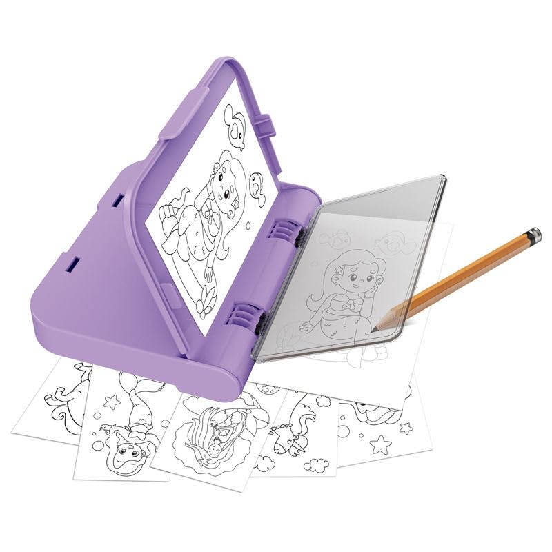 Art Tracing Toy with Coloring Pages, Pencil, and Templates – Educational Creative Drawing Set