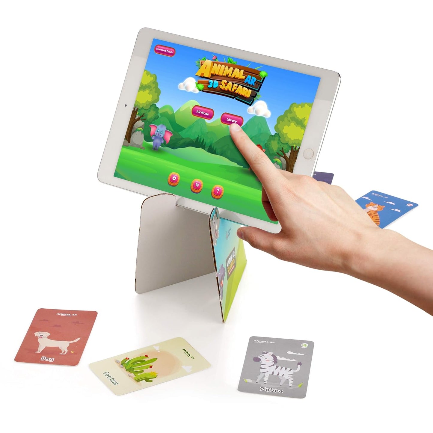 3D Safari Augmented Reality Based Kids 42 Animal Flash Cards - For Both Apple & Android Users