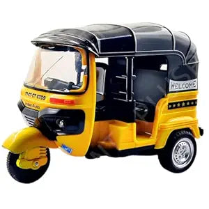 Auto Rickshaw Toy with Pull Back Action - Any 1 Piece