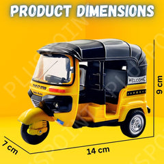Auto Rickshaw Toy with Pull Back Action - Any 1 Piece