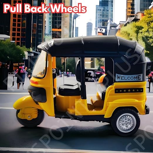 Auto Rickshaw Toy with Pull Back Action - Any 1 Piece