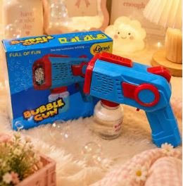 Automatic Bubble Gun - Rechargeable Battery Operated - Leakproof Design for Kids