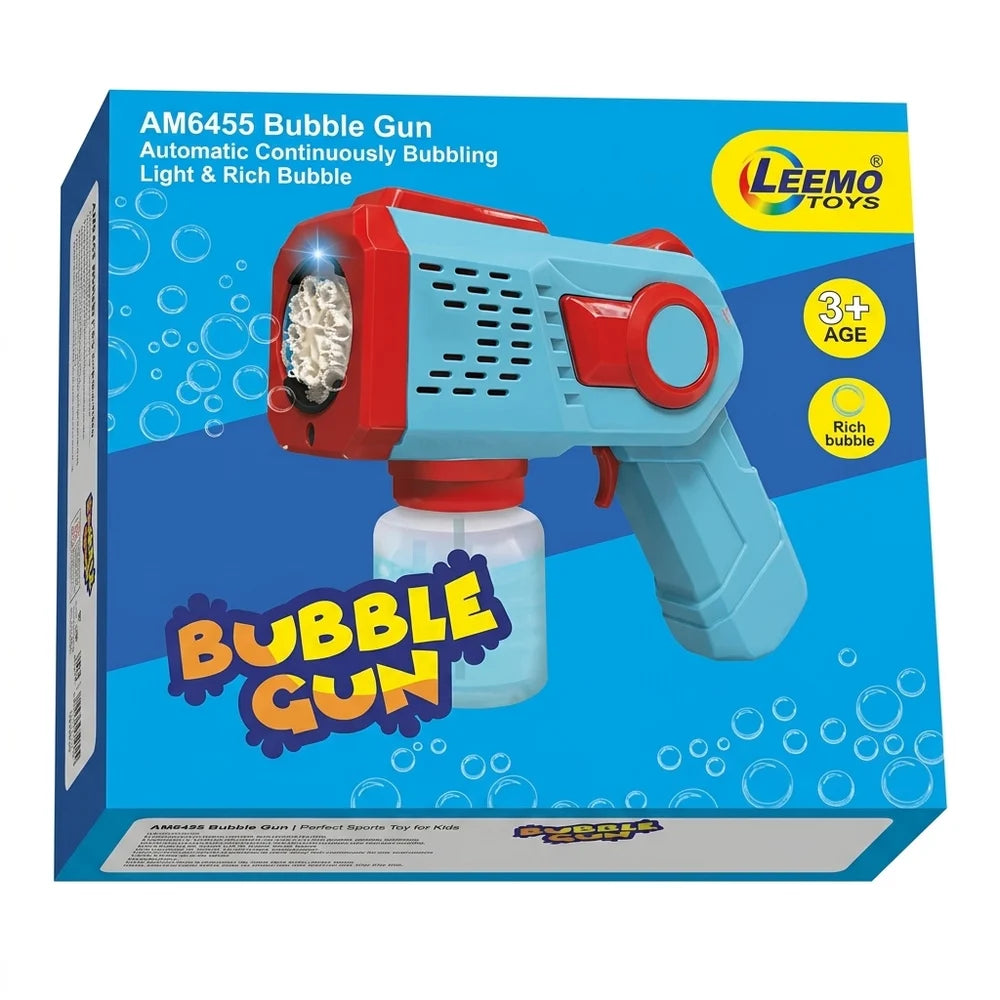 Automatic Bubble Gun - Rechargeable Battery Operated - Leakproof Design for Kids