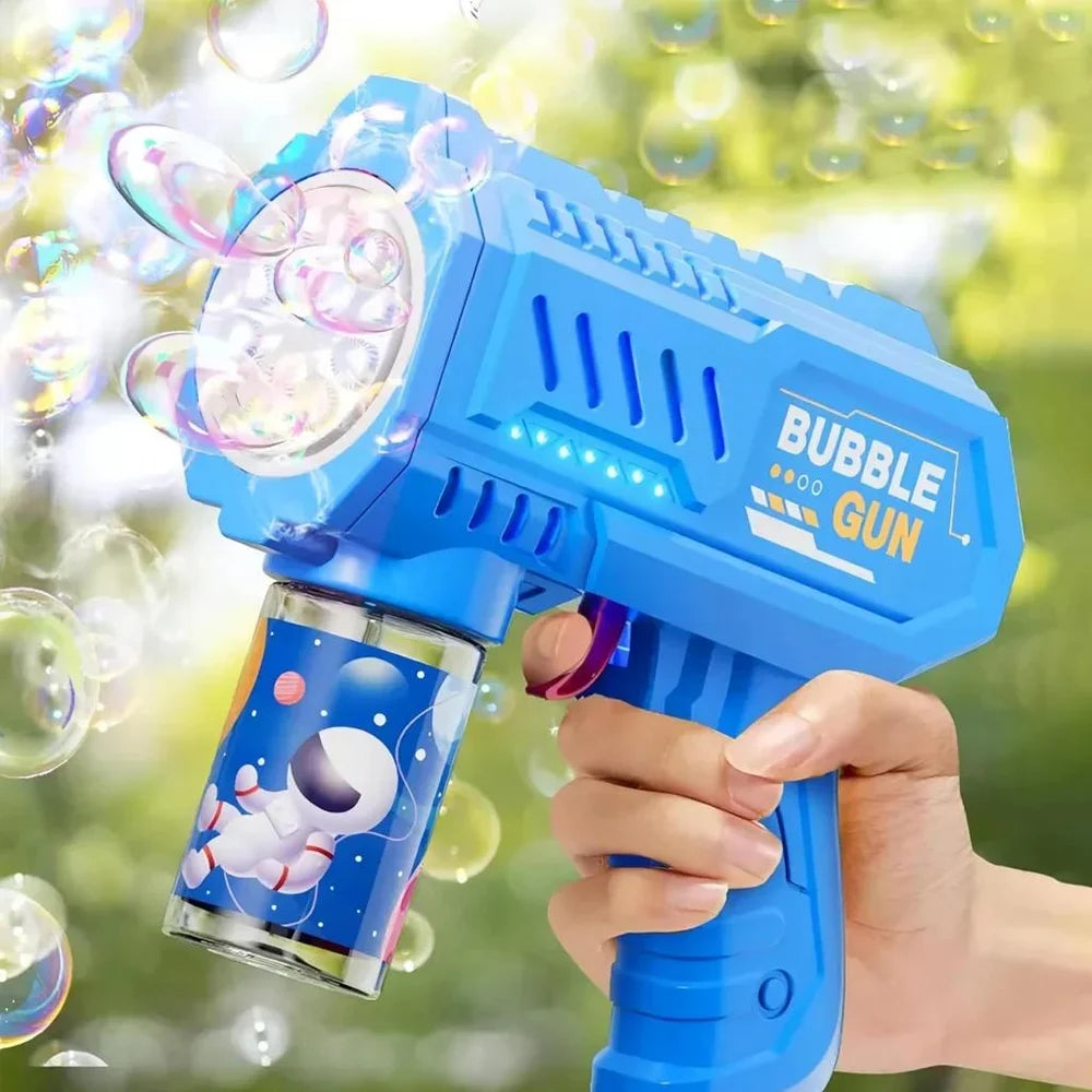 Automatic Bubble Gun - Rechargeable Battery Operated - Leakproof Design for Kids