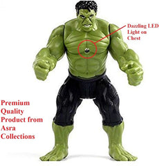Avengers Action Figure Infinity War Hulk Hero Series Toy for kids, Large (6.5 inch) with LED Light on Chest  (Green, Black)
