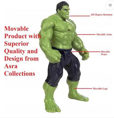 Avengers Action Figure Infinity War Hulk Hero Series Toy for kids, Large (6.5 inch) with LED Light on Chest  (Green, Black)