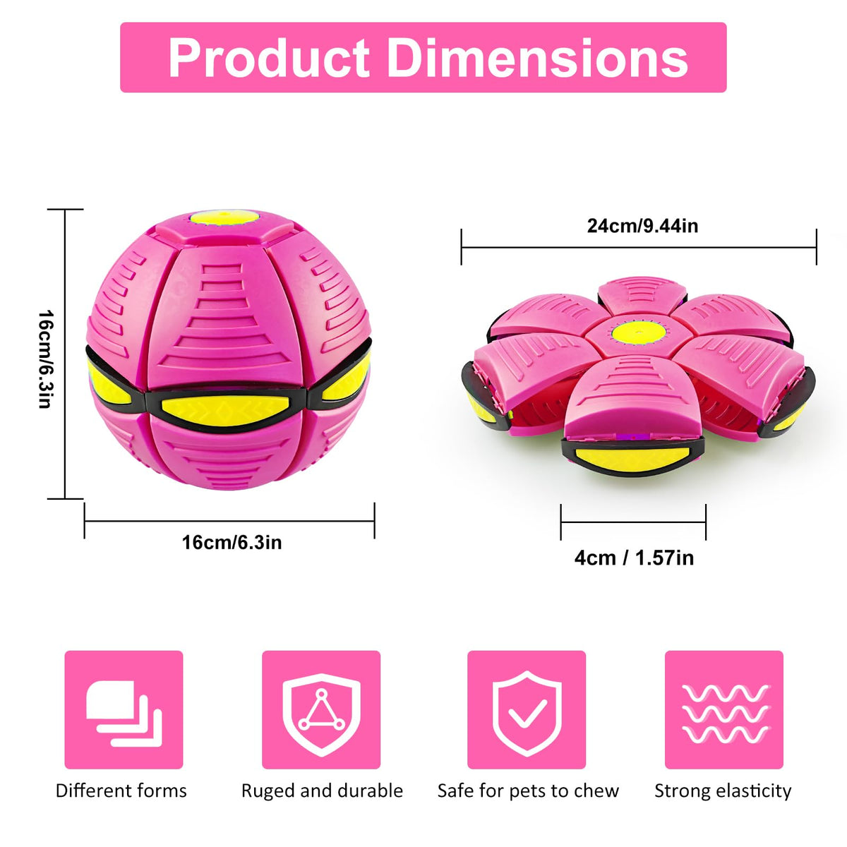 2 IN 1 Magic Deformation UFO Ball - Random Colour
