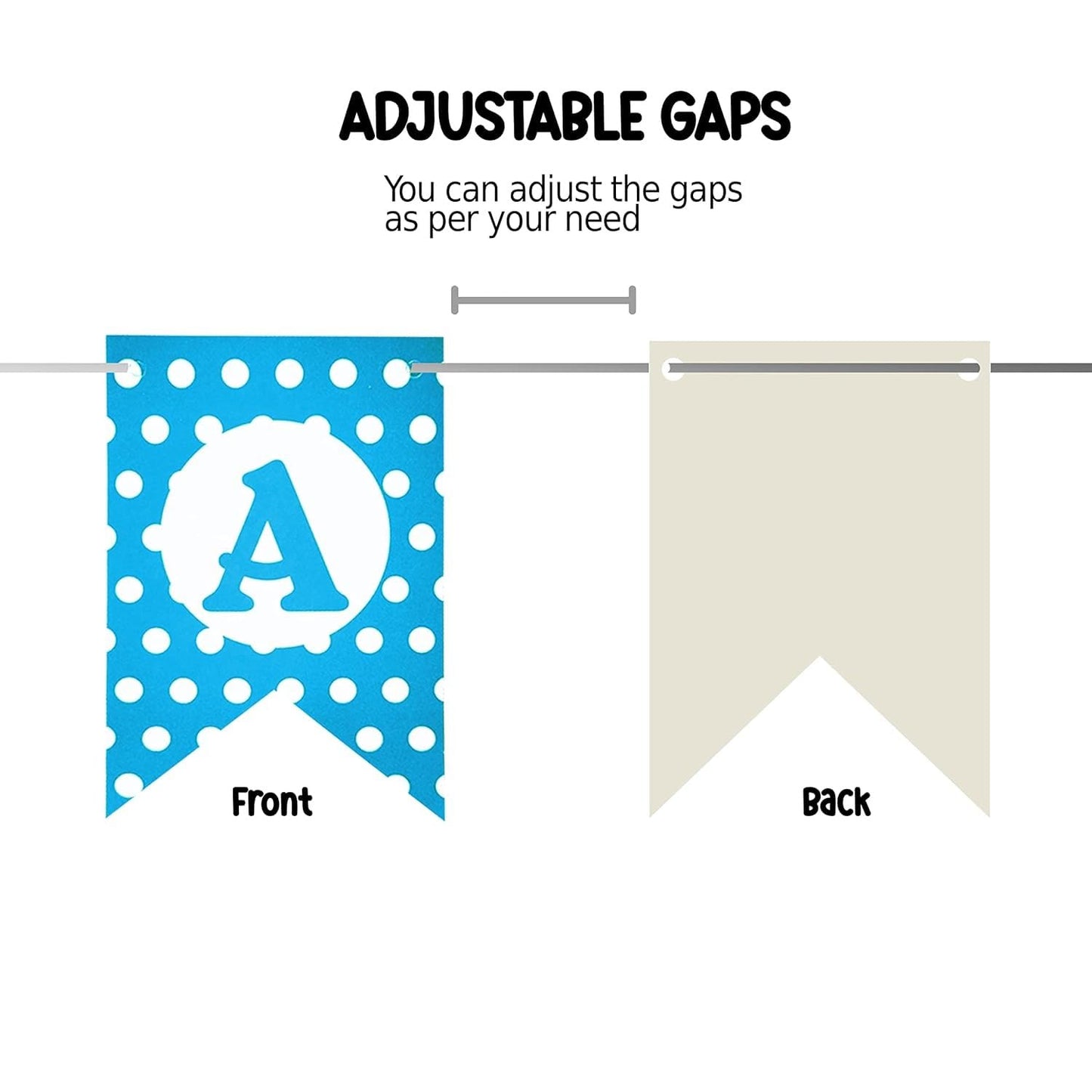 BLUE Happy Birthday Decoration Banner