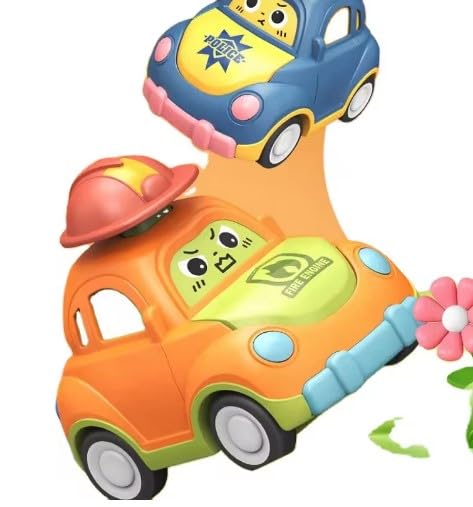 Baby Cartoon Toy Car Mini Press Go Vehicles Inertia Pull Back Cars-Any 1