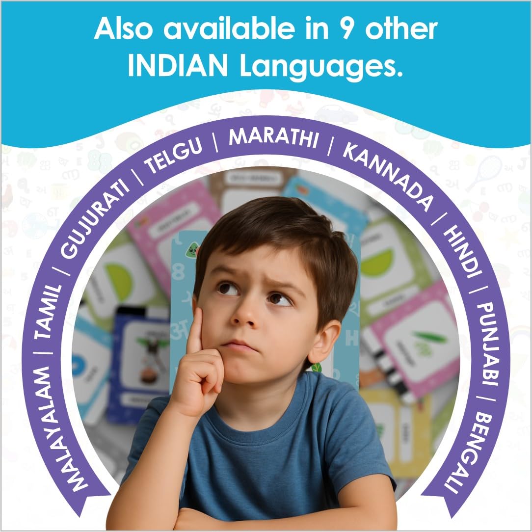 Baby Lingo Basic Montessori Games, Educational Gift for Ages 1 to 5 Years Old Kids, Lights & Musical Learning Toy, Multilingual Toy - English - Tamil