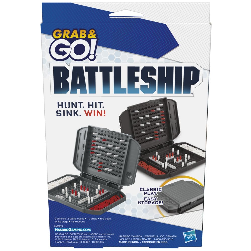 Battleship Grab and Go Game for Ages 7 and Up