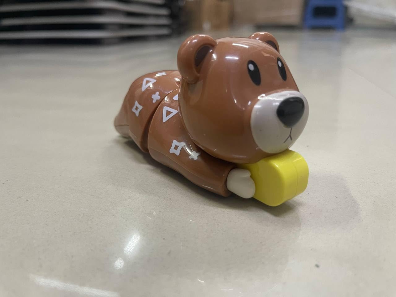 Bear Movable Action Figure- PVC Wind-Up Moving Toy 12 cm - Any 1