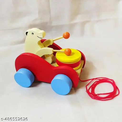 Wooden Bear pull along - pack of 1