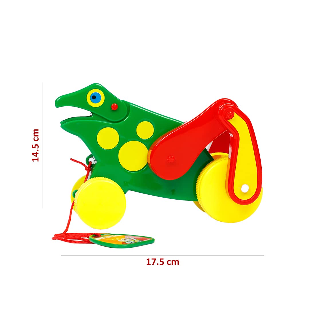 Big Prince Frog Toy with Crick Crack Sound for 1 Year Old Pull Along Toys