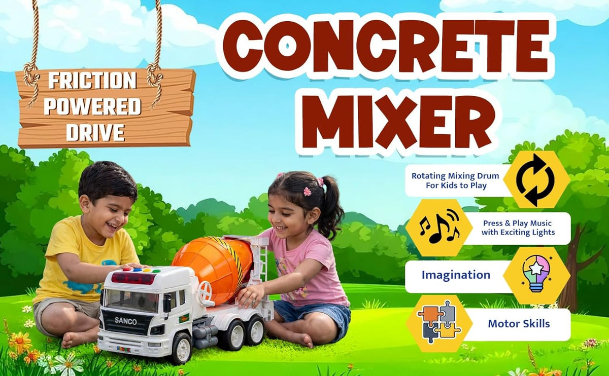 Big Size Concrete Mixer Truck Toy With light and Music