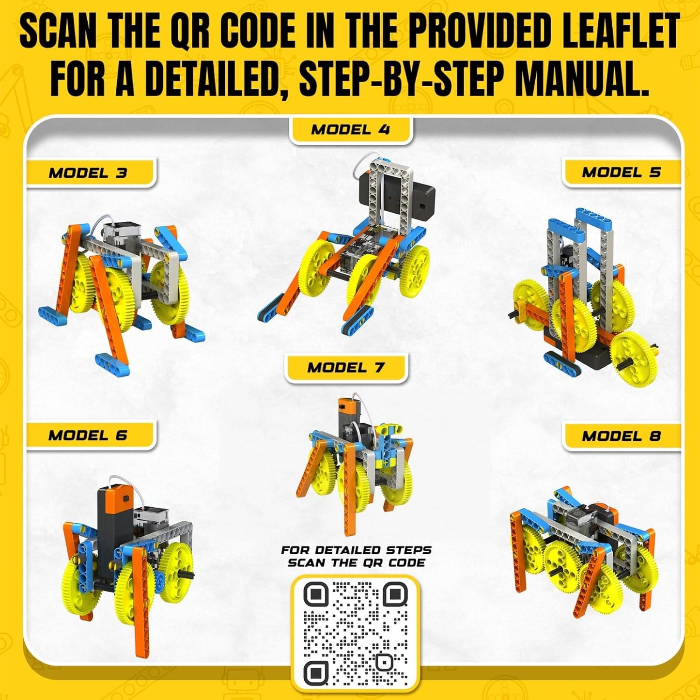 Blix 8in 1 Crawlers-Stem Toy, For 8+ Year Child, Educational Diy Building Set, Construction Toys