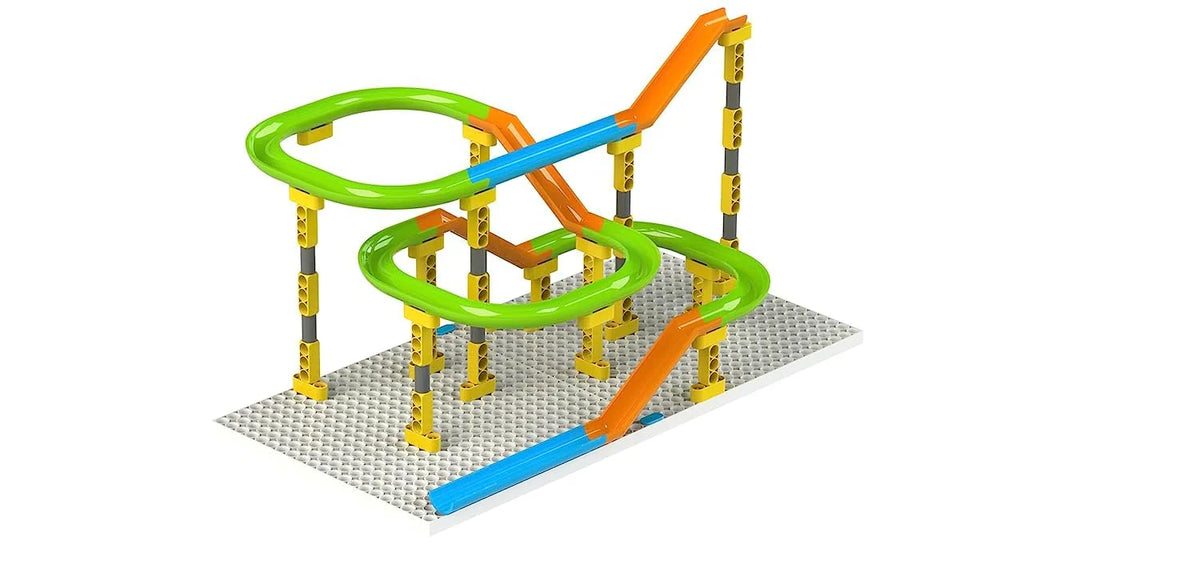 Blix Marble Run - 1, 118 Piece Construction Set, Design and Build Your Own Tracks, Marble Run Toys for Kids