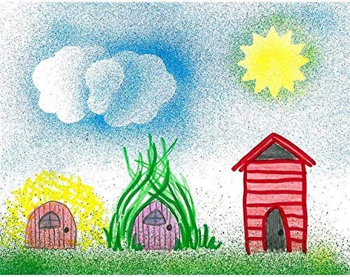 Blo Pen - With 1 Large Stencil sheet, Any 4 sketch, 2 blow pen