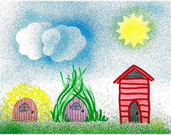 Blo Pen - With 1 Large Stencil sheet, Any 4 sketch, 2 blow pen