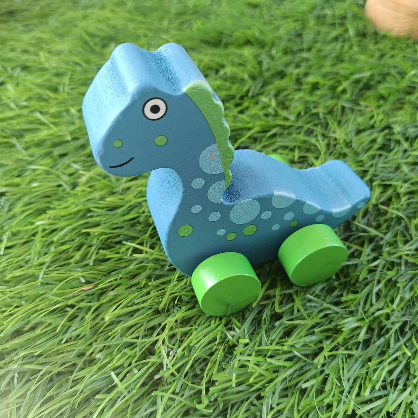 wooden Dinosaur toy - Blue