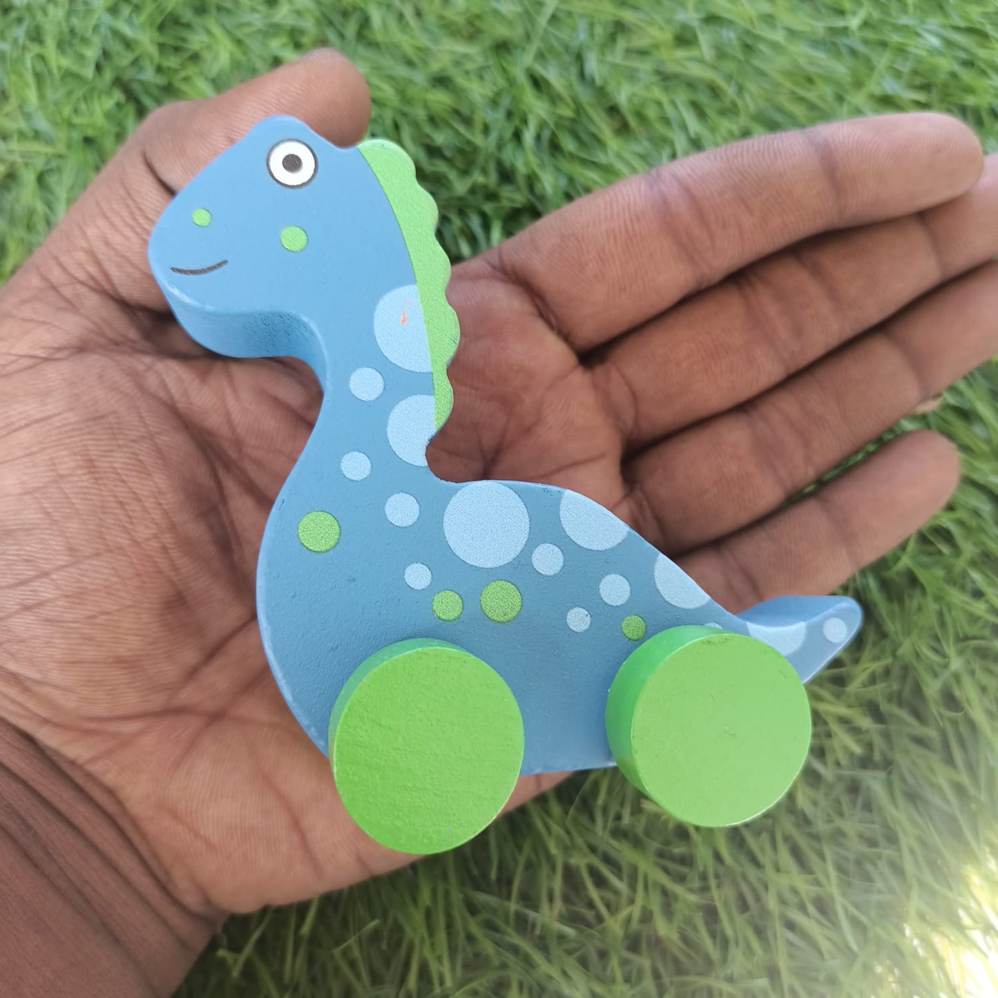 wooden Dinosaur toy - Blue