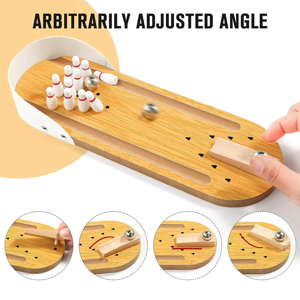 Wooden Bowling game - snowbowling