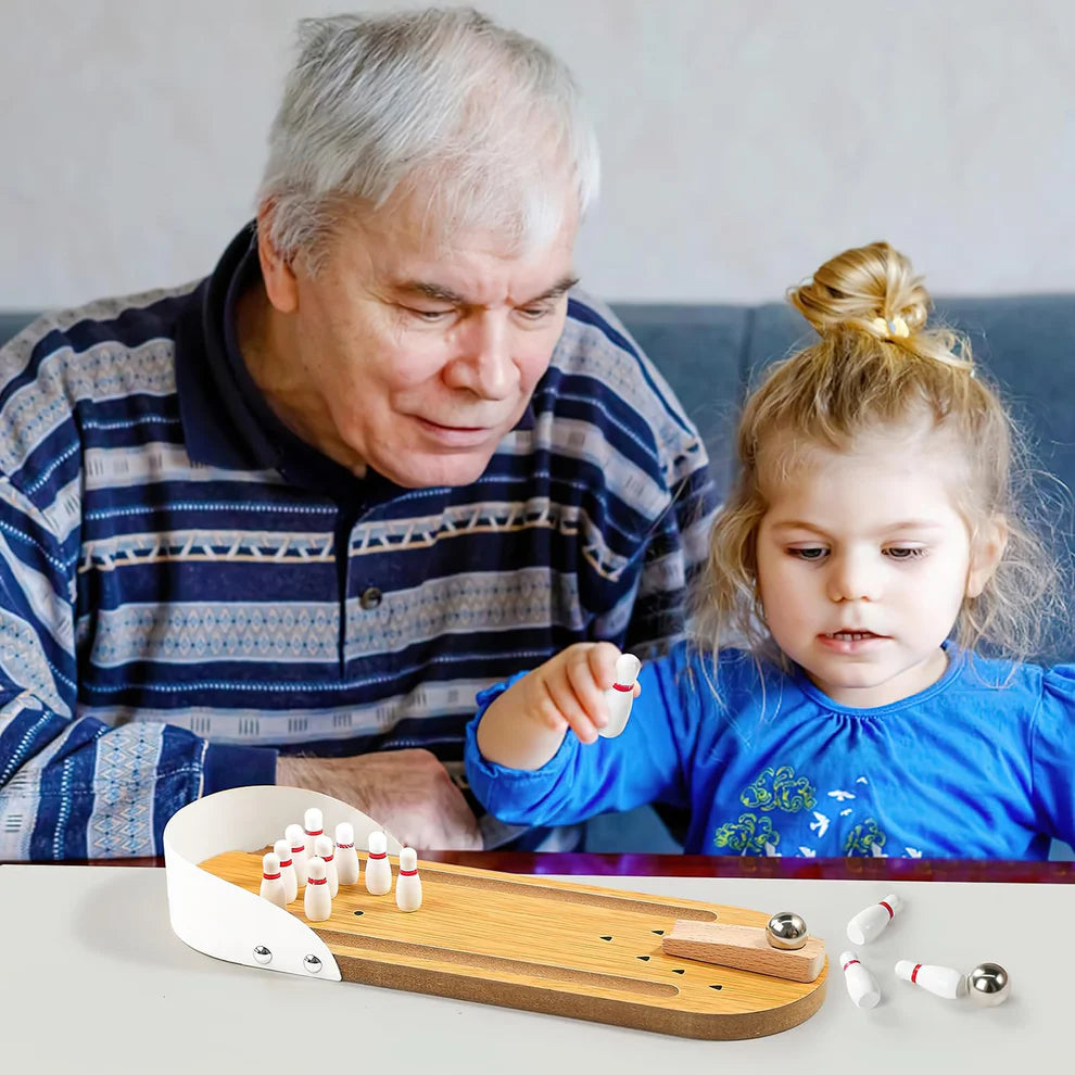 Wooden Bowling game - snowbowling