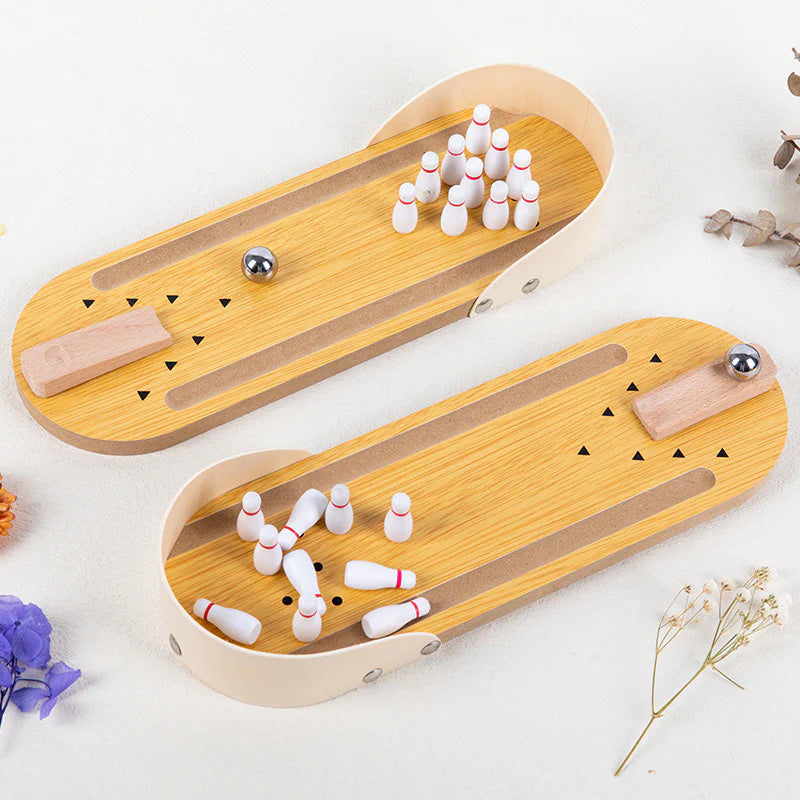 Wooden Bowling game - snowbowling