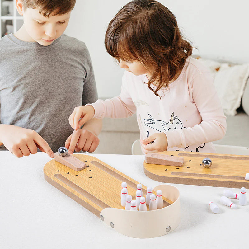 Wooden Bowling game - snowbowling
