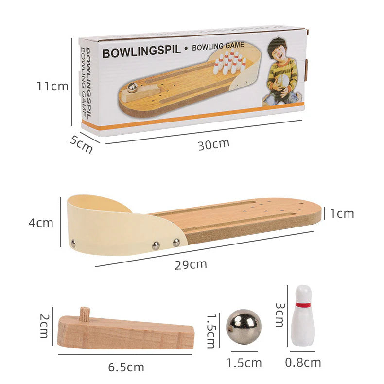 Wooden Bowling game - snowbowling