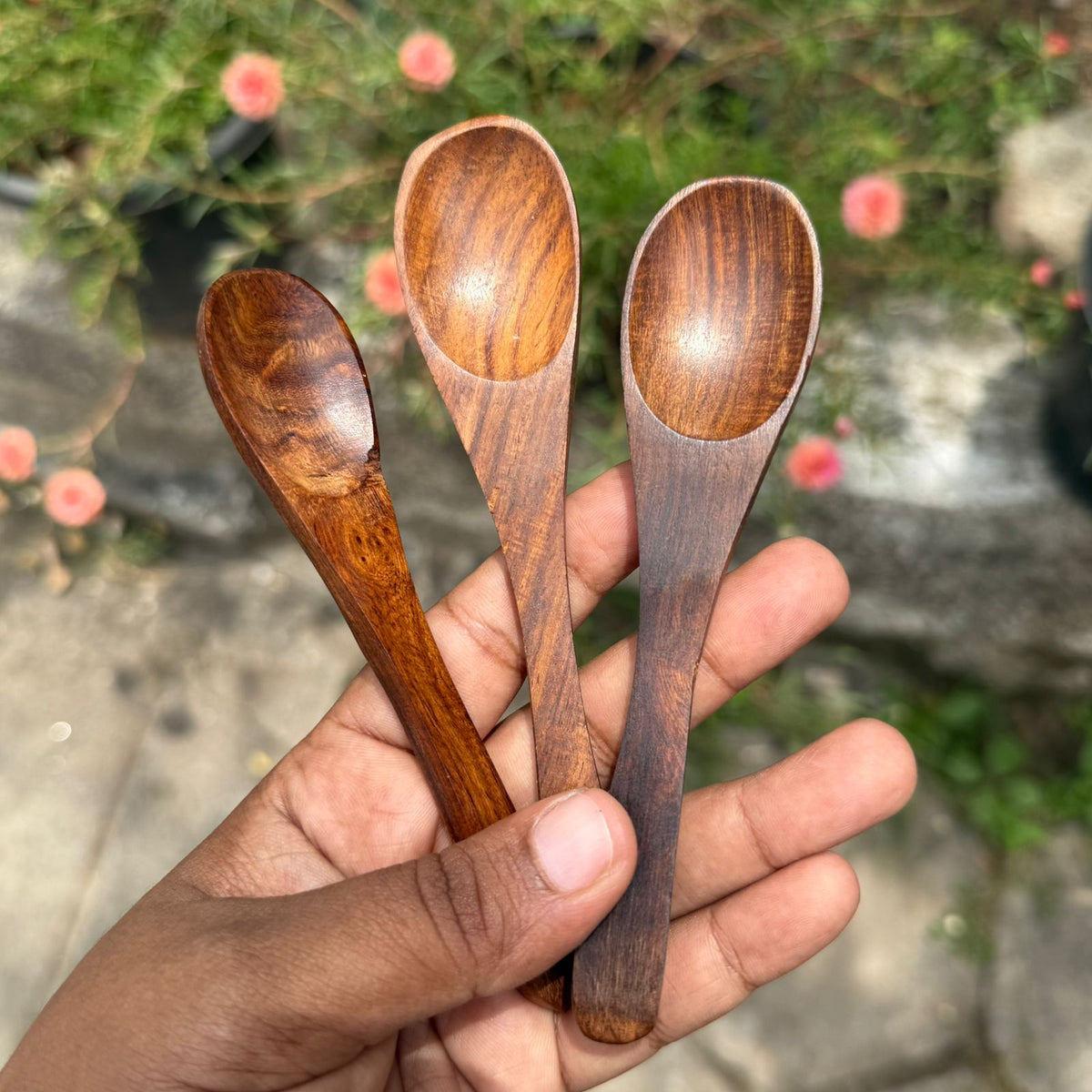 Brown wooden Tea spoon - 1 Piece
